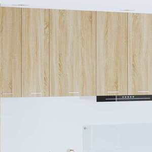 vidaXL Dulap suspendat Riga Stejar Sonoma și Alb 50 x 31 x 80 cm imagine