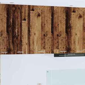 vidaXL Dulap suspendat cu ușă Riga Lemn vechi și Alb 50 x 31 x 80 cm imagine