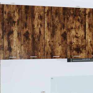 vidaXL Dulap suspendat cu ușă Riga Stejar fumuriu 80 x 31 x 80 cm imagine