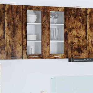 vidaXL Dulap suspendat Riga 2 pcs Stejar fumuriu 40 x 31 x 80 cm imagine