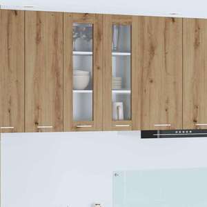 vidaXL Dulap suspendat cu ușă Riga Stejar Artizanal 60 x 31 x 80 cm imagine