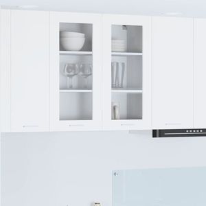 vidaXL Dulap suspendat cu ușă Riga Alb 80 x 31 x 80 cm Lemn compozit imagine