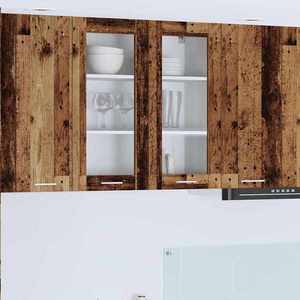 vidaXL Dulap suspendat Riga Lemn Vechi 80 x 31 x 80 cm Lemn compozit imagine