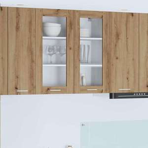 vidaXL Dulap suspendat cu ușă Riga Stejar Artizanal 80 x 31 x 80 cm imagine