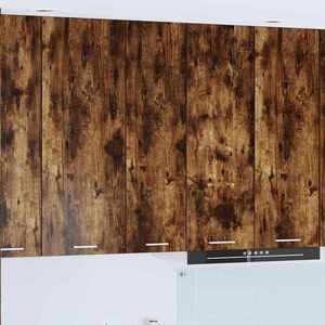 vidaXL Dulap suspendat cu ușă Riga Stejar fumuriu 30 x 31 x 100 cm imagine