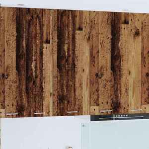 vidaXL Dulap suspendat Riga Lemn Vechi 40 x 31 x 100 cm Lemn compozit imagine