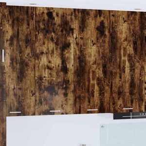 vidaXL Dulap suspendat cu ușă Riga Stejar fumuriu 80 x 31 x 100 cm imagine