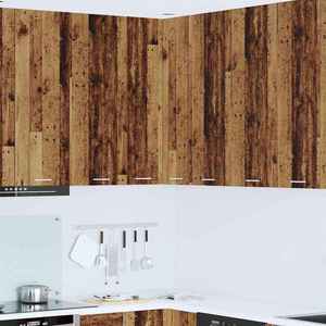 vidaXL Dulap suspendat cu ușă Riga Lemn vechi și Alb 57 x 57 x 100 cm imagine