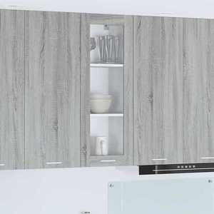 vidaXL Dulap suspendat Riga Gri Sonoma 40 x 31 x 100 cm Lemn compozit imagine