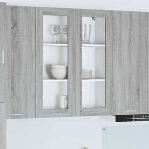 vidaXL Dulap suspendat Riga Gri Sonoma 80 x 31 x 100 cm Lemn compozit imagine