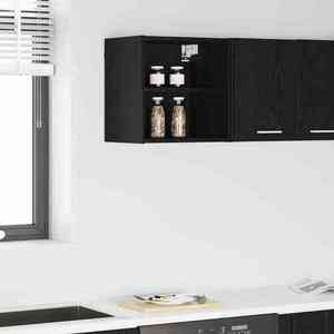 vidaXL Dulap suspendat Riga Stejar Negru 40 x 29, 5 x 40 cm imagine