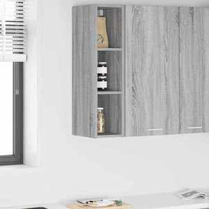 vidaXL Dulap suspendat Riga Gri Sonoma 20 x 29, 5 x 80 cm Lemn compozit imagine