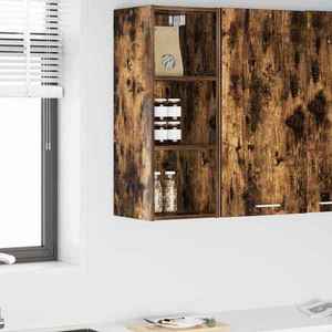 vidaXL Dulap suspendat Riga Stejar fumuriu 30 x 29, 5 x 80 cm imagine