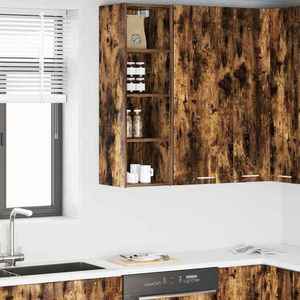vidaXL Dulap suspendat Riga Stejar fumuriu 30 x 29, 5 x 100 cm imagine