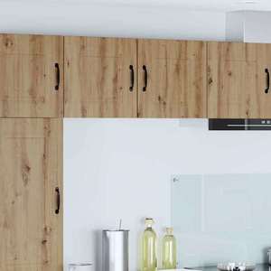 vidaXL Dulap suspendat de bucătărie cu raft 2 pcs Stejar Artizanal imagine