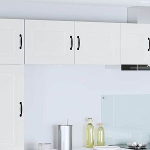 vidaXL Dulap suspendat de bucătărie 2 pcs Alb lucios 50 x 31 x 40 cm imagine