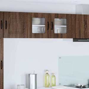 vidaXL Dulap suspendat de bucătărie Stejar închis 80 x 31 x 40 cm imagine