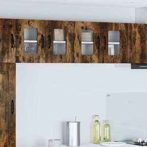 vidaXL Dulap suspendat de bucătărie cu raft 2 pcs Stejar fumuriu imagine