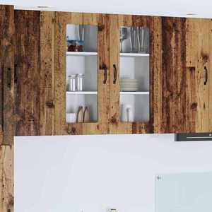 vidaXL Dulap suspendat de bucătărie 2 pcs Lemn Vechi 40 x 31 x 80 cm imagine