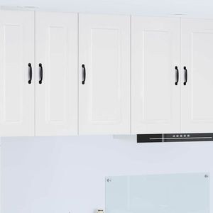 vidaXL Dulap suspendat de bucătărie cu raft Alb lucios 40 x 31 x 80 cm imagine