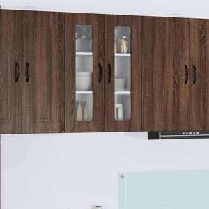 vidaXL Dulap suspendat de bucătărie Stejar închis 60 x 31 x 80 cm imagine