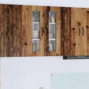 vidaXL Dulap suspendat de bucătărie cu raft Lemn Vechi 60 x 31 x 80 cm imagine