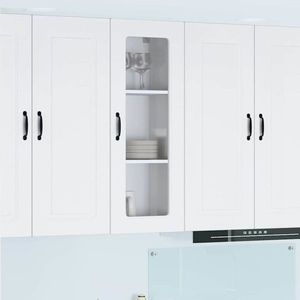 vidaXL Dulap suspendat de bucătărie Alb 40 x 31 x 100 cm Lemn compozit imagine