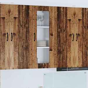 vidaXL Dulap suspendat de bucătărie cu ușă Lemn Vechi 40 x 31 x 100 cm imagine