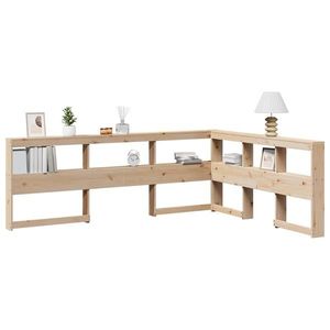 vidaXL Bibliotecă tăblie în formă de L 135 cm lemn masiv de pin imagine