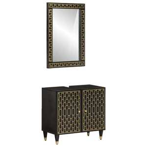 vidaXL Set mobilier de baie, 2 piese, lemn masiv de mango imagine