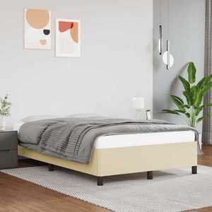 vidaXL Cadru de pat fără saltea cremă 120x190 cm piele artificială imagine