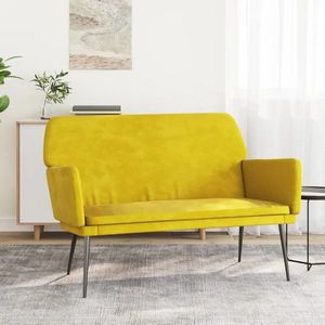 vidaXL Bancă, galben, 108x79x79 cm, catifea imagine