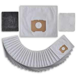 vidaXL Sac de aspirator cu filtre, 25 buc., pentru AEG, Progress, Tornado imagine