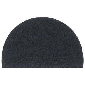 vidaXL Covoraș de ușă semirotund, Gri închis, 50x80 cm, fibre de cocos imagine