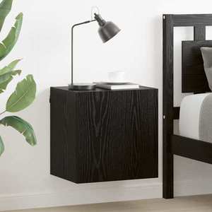 vidaXL Dulap TV de perete Stejar Negru 40, 5x30x40cm Lemn compozit imagine