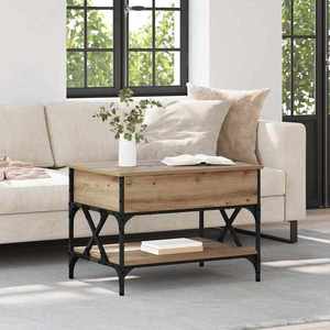 vidaXL Masă de cafea Stejar Artizanal 70x50x50cm Lemn compozit imagine