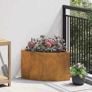 vidaXL Ghiveci de colț Ruginit 45 x 45 x 35 cm imagine