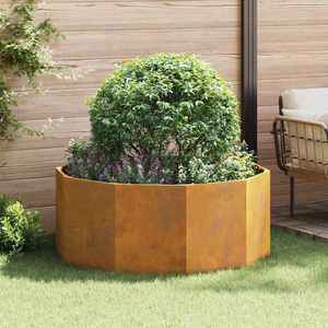 vidaXL Jardinieră Ruginit 120 x 120 x 50 cm imagine