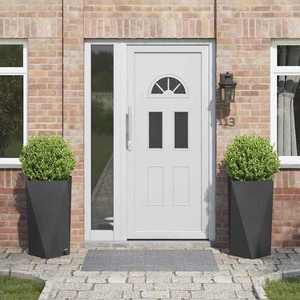 vidaXL Jardinieră 2 pcs Negru 40 x 40 x 75 cm Oțel imagine