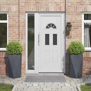 vidaXL Jardinieră 2 pcs Antracit 40 x 40 x 75 cm Oțel imagine