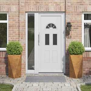 vidaXL Jardinieră 2 pcs Ruginit 40 x 40 x 75 cm imagine