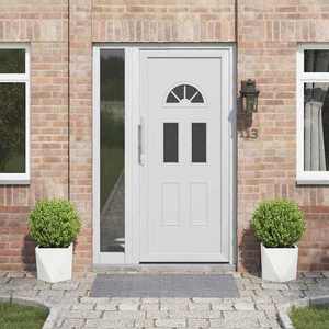 vidaXL Jardinieră 2 pcs Alb 30 x 30 x 30 cm Oțel imagine