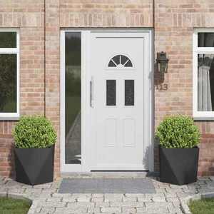 vidaXL Jardinieră 2 pcs Negru 50 x 50 x 50 cm Oțel imagine