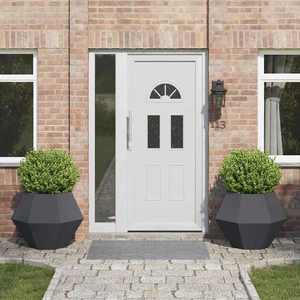 vidaXL Jardinieră 2 pcs Antracit 75 x 75 x 60 cm Oțel imagine