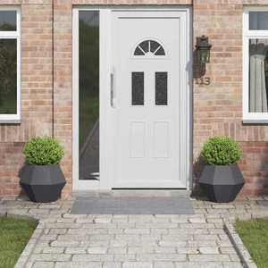 vidaXL Jardinieră 2 pcs Antracit 50 x 50 x 40 cm Oțel imagine