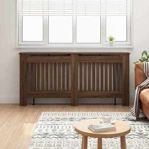 vidaXL Capac pentru radiator Stejar brun 172x19x81, 5cm Lemn compozit imagine