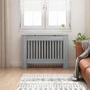 vidaXL Capac pentru radiator Gri Sonoma 112 x 19 x 81, 5 cm imagine