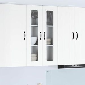 vidaXL Dulap suspendat de bucătărie Alb 60 x 31 x 100 cm Lemn compozit imagine