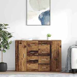 vidaXL Bufeturi Corona 2 pcs Lemn Vechi 59 x 39 x 80 cm Lemn compozit imagine