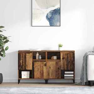 vidaXL Bufeturi 2 pcs Lemn Vechi 60 x 35 x 70 cm Lemn compozit imagine